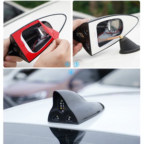 🚗🔆 Solar Smart Shark Fin Antenna 🚨 Car Roof Warning Light | Solar Powered | Stylish Shark Fin Design 🦈✨
